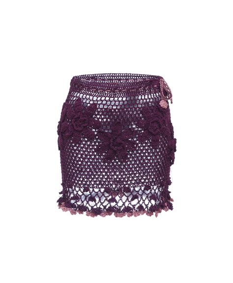 Shop Violet Handmade Crochet Mini Skirt From Andreeva At Seezona Seezona