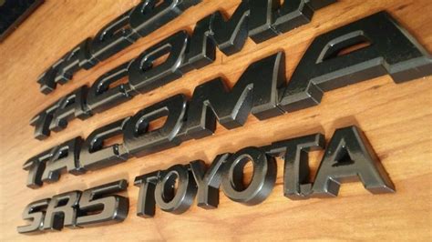 2005 2015 Toyota Tacoma Emblembadge Set Gloss Black Finish Tacoma