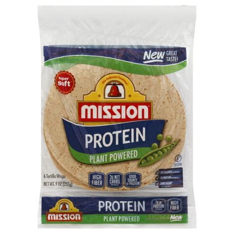 MISSION PROTEIN TORTILLA WRAP 6CT Walmart