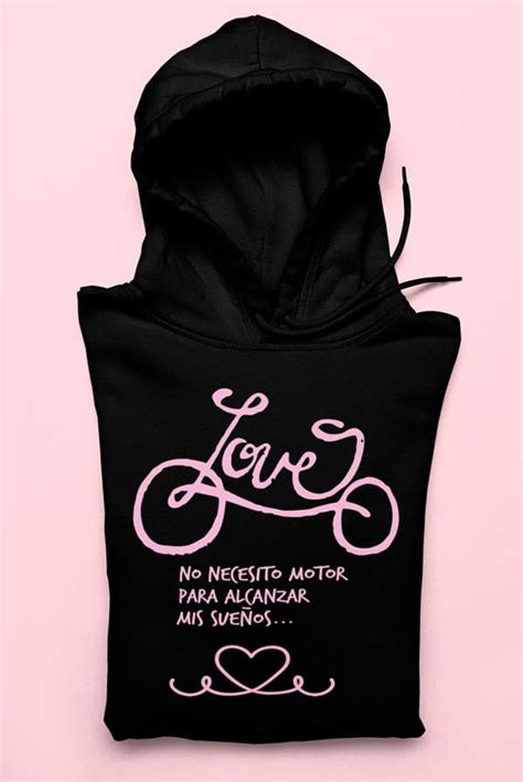 Sudadera Original Mujer Con Capucha Frase Bici La Camiseta Canaria