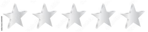 Five Silver Stars Product Quality Stock Vector | Adobe Stock