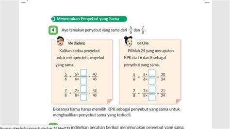 Kunci Jawaban Matematika Kurikulum Merdeka Kelas Halaman Pecahan