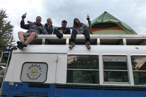 Camping on top of a converted school bus. Find out more about ...