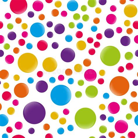 Seamless Repeating Pattern Of Multi Colored Circles Stock Vector