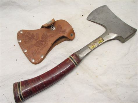 Vintage Estwing Camp Axe Hatchet Ax Wleather Coverhandle No 1 Ebay