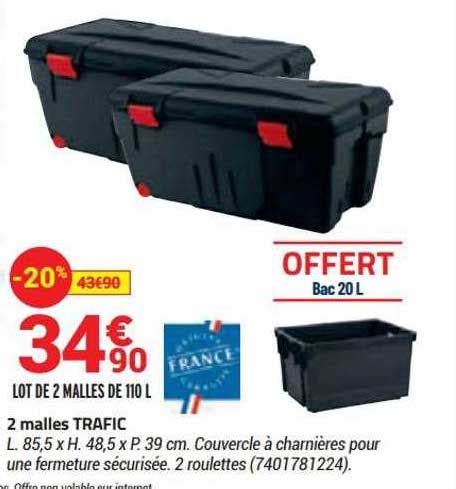 Promo 2 Malles Trafic Chez Bricorama ICatalogue Fr