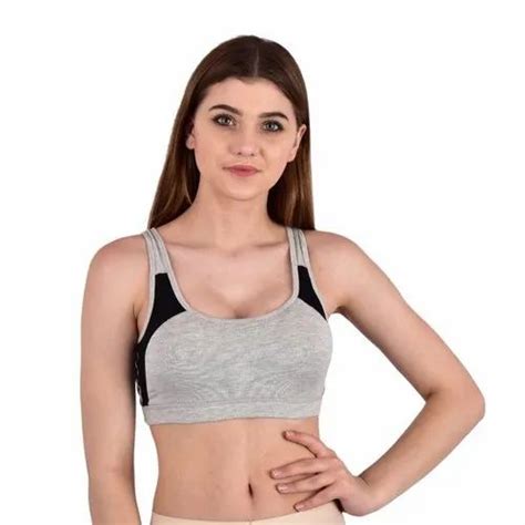 Plain Teusy Ladies Lycra Cotton Sports Bra For Daily Wear Size 30 38