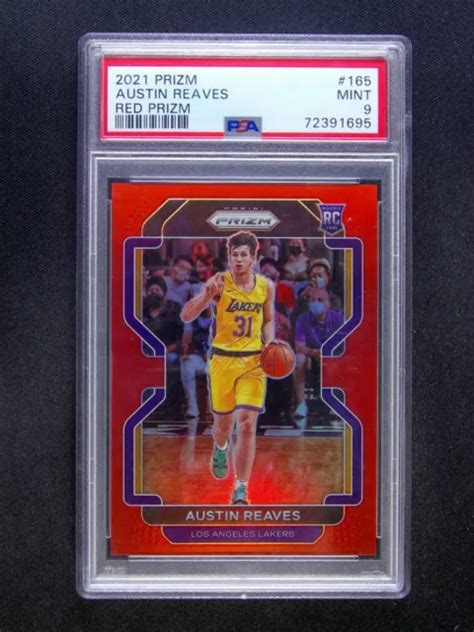 2021 22 PANINI PRIZM Austin Reaves 165 RC Recrue Rouge 299 PSA 9 EUR