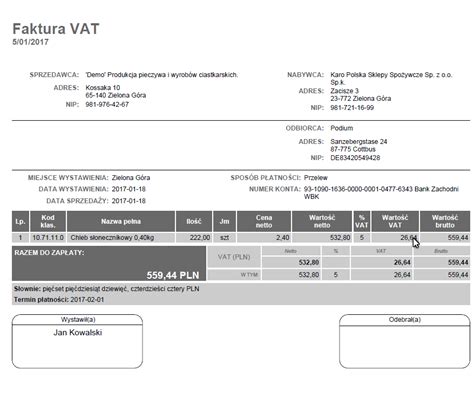 Nabywca i odbiorca na fakturze Sprawdź darmowy program do faktur