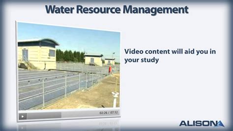 Managing Water Resources For Human Health Alison Free Online Course