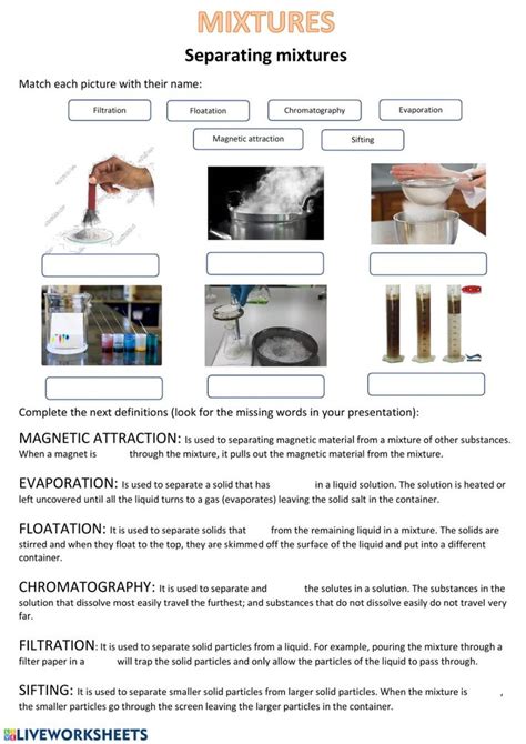 Separation Of Mixtures Worksheet In 2022 Separating Mixtures Covalent Bonding Worksheet