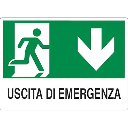 X Cartelli Segnaletici In Pvc Uscita Di Emergenza Amazon It Fai