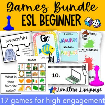 ESL Games Bundle for Beginners by Limitless Language Resources