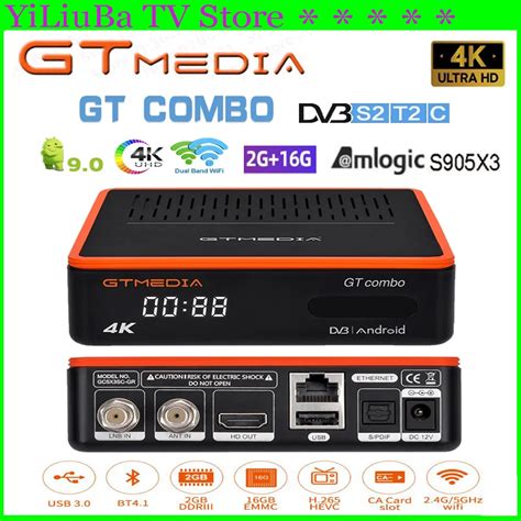 Genuine Gtmedia Gt Combo K Uhd Satellite Tv Receiver Dvb S T C