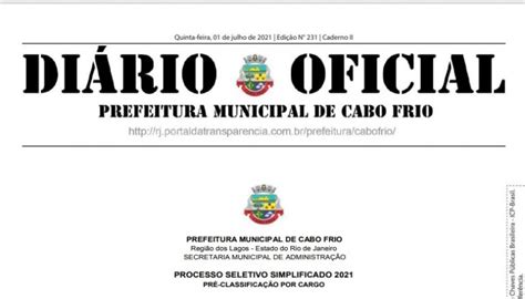 Prefeitura de Cabo Frio divulga resultado do pré classificação por