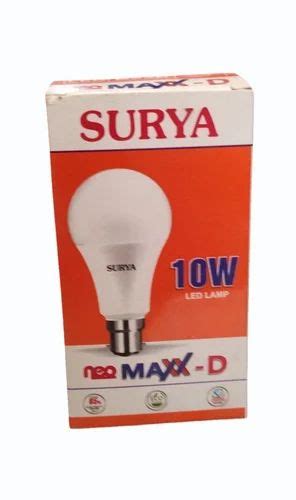 Surya 10w Led Bulb Cool Daylight B22 At Rs 100 Piece In Salem ID