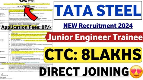 Tata Steel New Jet Recruitment 2024 Freshers Tata Steel Jet