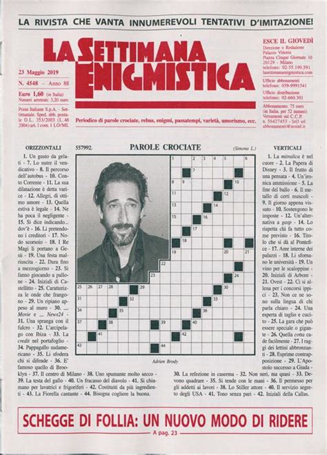 La Settimana Enigmistica Magazine Subscription Buy At Newsstand Co Uk