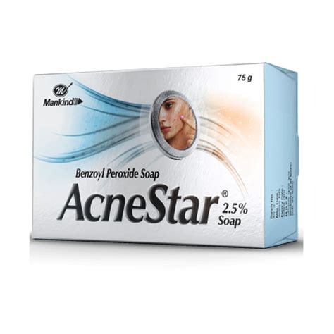 Mankind Acnestar Soap Benzoyl Peroxide Soap Bar 75 Gm Pack Of 2