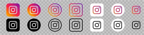 Premium Vector | Social media icons instagram set different icons ...