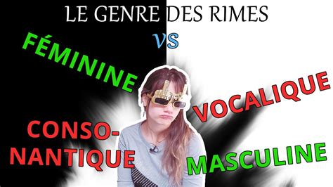 POÉSIE différencier le GENRE des rimes féminine masculine