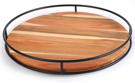 Amazon Acacia Wood Lazy Susan Turntable Tomoaza Kitchen