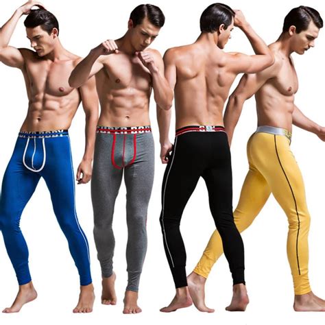 Buy Superbody Winter Warm Men Thermal Underwear Sexy U Convex Gay Long John