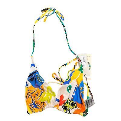 New Alemais X Claire Johnson Soleil Printed Triangle Swim Bikini Top Ebay