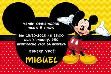 Total 42 Imagem Modelo De Convite Do Mickey Br Thptnganamst Edu Vn