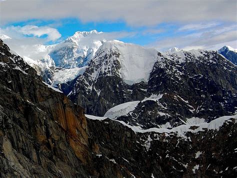 MOUNT FORAKER TOWERING OVER THE WALLS OF THE GREAT GORGE-ALASKA RANGE ...