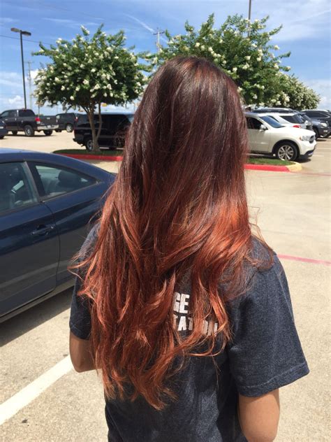 Auburn Ombre Auburn Ombre Hair Balayage Hair Brunette Hair Color