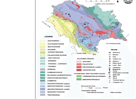 Geological Map Of Himachal Pradesh Download Scientific Diagram