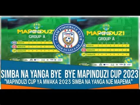 Msimamo Mapinduzi Cup Yanga Kutolewa Na Singida Big Stars