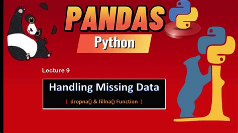 9 Handling Missing Data Using Dropna And Fillna Function Pandas Tutorial For Beginners