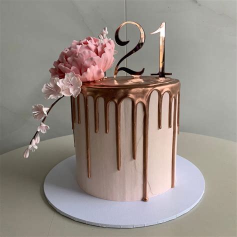 Rose Gold Drip 21 Nikos Cakes