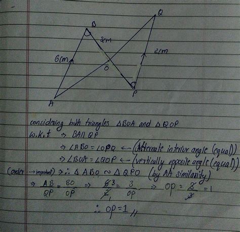 In The Given Figure Ab Is Parallel To Pq If Ab Is Equal To Cm Pq Is