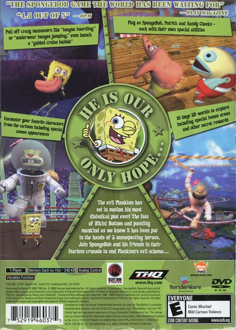 Spongebob Squarepants Battle For Bikini Bottom Details Launchbox Games Database