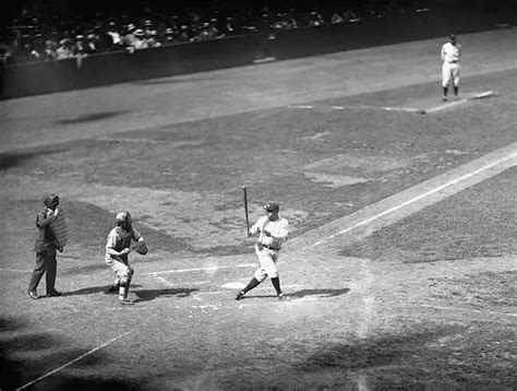 RUTH BATS BEFORE Start First Game Babe Ruth New York Yankees As 1926