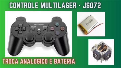 Controle Multilaser Js Ps Ps Troca De Bateria E Analogico Youtube