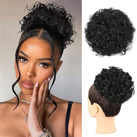 Amazon Oseti 1PCS Messy Bun Hair Piece Large Black Hair Buns Hair