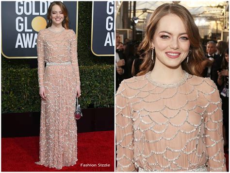 Emma Stone In Louis Vuitton 2019 Golden Globe Awards Fashionsizzle