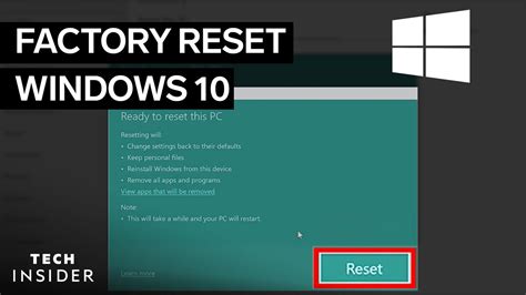 How To Factory Reset Windows 10 YouTube