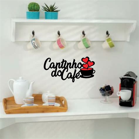 Cantinho do Café MDF Decorado 50cm x 25cm Elo7