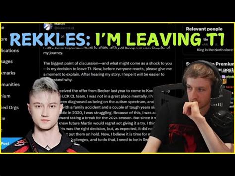 Nemesis Reacts To Rekkles Leaving T And Joining Los Ratones League