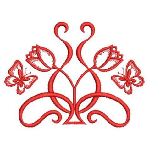 Art Nouveau Flower Machine Embroidery Design Embroidery Library At