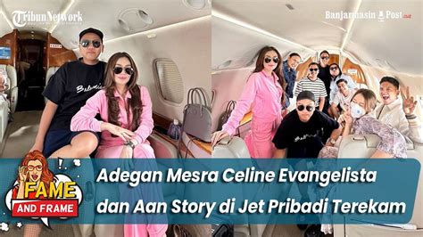 Adegan Mesra Celine Evangelista Dan Aan Story Di Jet Pribadi Terekam