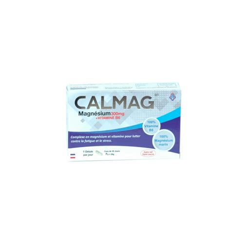 CALMAG Magnésium marin 300 mg Vitamine B6 30 gélules verano medical