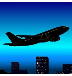 Aeroplane silhouette Royalty Free Vector Image