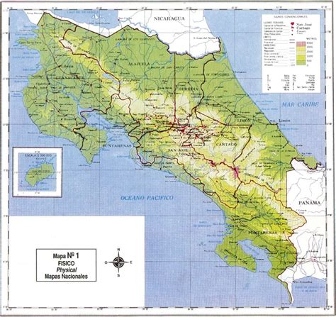 Mapa F Sico De Costa Rica Gu As Costa Rica