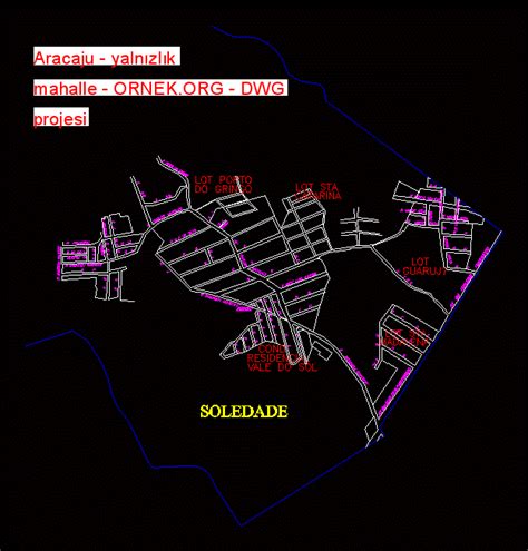 Aracaju Yaln Zl K Mahalle Dwg Projesi Autocad Projeler